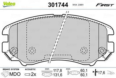 VALEO 301744 EAN: 3276423017445.