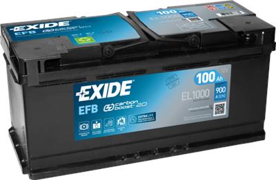 EXIDE EL1000 Číslo výrobce: EFB100SS. EAN: 3661024037389.