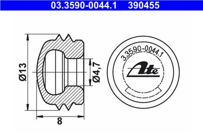 ATE 03.3590-0044.1 Číslo výrobce: 390455. EAN: 4006633323307.