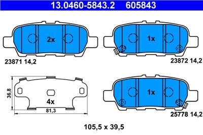 ATE 13.0460-5843.2 Číslo výrobce: 605843. EAN: 4006633134583.