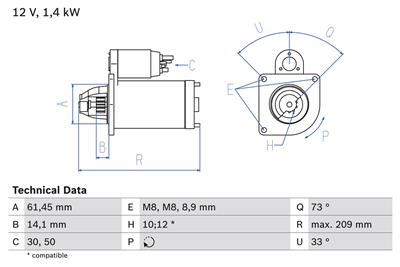BOSCH 0 986 022 121 Číslo výrobce: 2212. EAN: 4047024413795.