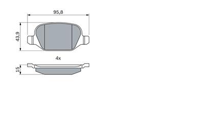 BOSCH 0 986 424 553 Číslo výrobce: BP302. EAN: 3165143705629.