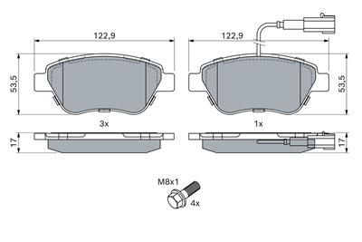 BOSCH 0 986 424 597 Číslo výrobce: BP339. EAN: 3165143723272.
