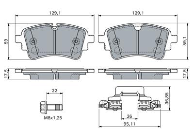 BOSCH 0 986 460 174 Číslo výrobce: BP2872. EAN: 4047026788594.
