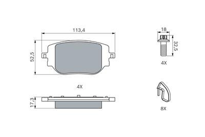 BOSCH 0 986 460 184 Číslo výrobce: BP2882.