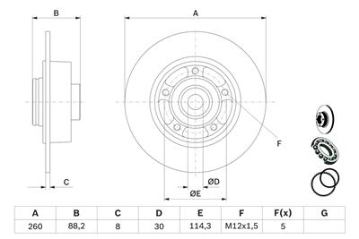 BOSCH 0 986 479 C88 Číslo výrobce: BD2227. EAN: 4047025482400.