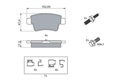 BOSCH 0 986 494 222 Číslo výrobce: BP1174. EAN: 4047024558823.