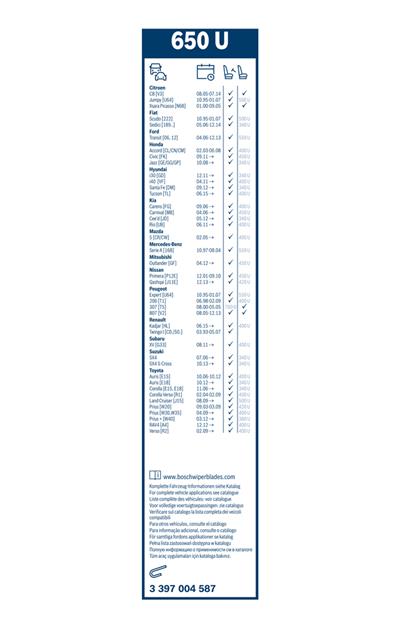 BOSCH 3 397 004 587 Číslo výrobce: 650 U. EAN: 3165143572948.