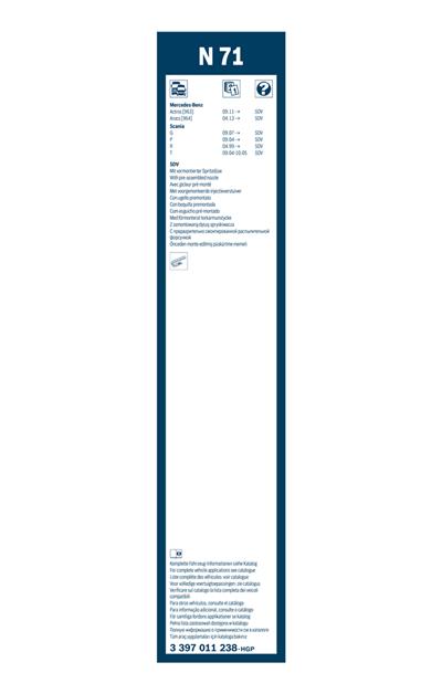 BOSCH 3 397 011 238 Číslo výrobce: N 71. EAN: 4047024262249.