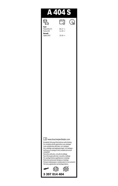 BOSCH 3 397 014 404 Číslo výrobce: A 404 S. EAN: 4047026195491.