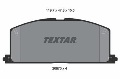 TEXTAR 2087001 Číslo výrobce: 20870. EAN: 4019722067778.