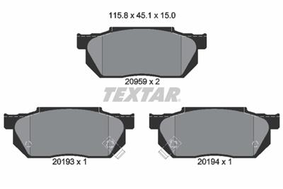 TEXTAR 2095902 Číslo výrobce: 20193. EAN: 4019722180699.