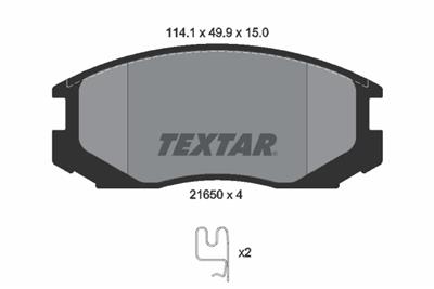 TEXTAR 2165001 Číslo výrobce: 21650. EAN: 4019722223167.