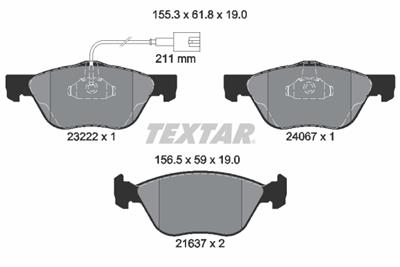 TEXTAR 2322201 Číslo výrobce: 21637. EAN: 4019722265402.