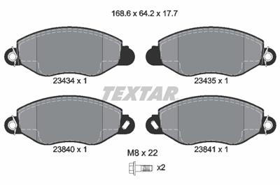 TEXTAR 2343401 Číslo výrobce: 23434. EAN: 4019722250361.