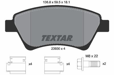 TEXTAR 2393001 Číslo výrobce: 23930. EAN: 4019722259845.