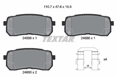 TEXTAR 2459901 Číslo výrobce: 24599. EAN: 4019722297199.