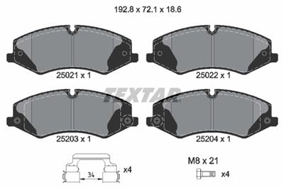TEXTAR 2502201 Číslo výrobce: 25021. EAN: 4019722434419.