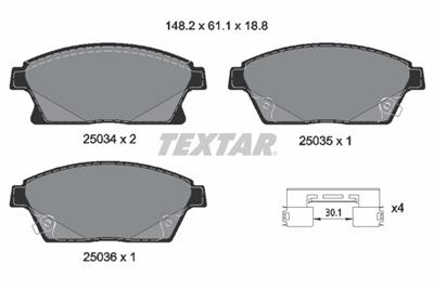 TEXTAR 2503481 Číslo výrobce: 25034. EAN: 4019722446610.