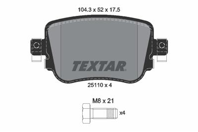 TEXTAR 2511001 Číslo výrobce: 25110. EAN: 4019722463686.