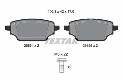 TEXTAR 2665401 Číslo výrobce: 26654. EAN: 4019722587023.