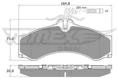 TOMEX Brakes TX 11-481 Číslo výrobce: 11-481. EAN: 5906485552995.