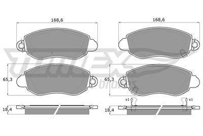 TOMEX Brakes TX 12-62 Číslo výrobce: 12-62. EAN: 5906485553558.