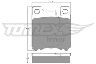 TOMEX Brakes TX 12-73 Číslo výrobce: 12-73. EAN: 5906485555200.
