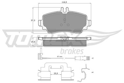 TOMEX Brakes TX 12-751 Číslo výrobce: 12-751. EAN: 5906485555231.