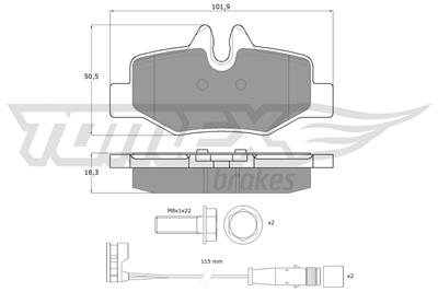 TOMEX Brakes TX 15-13 Číslo výrobce: 15-13. EAN: 5906485559130.