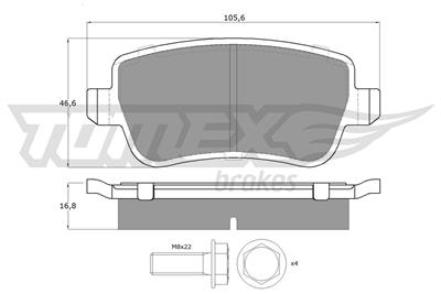TOMEX Brakes TX 16-74 Číslo výrobce: 16-74. EAN: 5901646640191.
