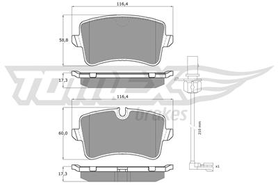 TOMEX Brakes TX 16-82 Číslo výrobce: 16-82. EAN: 5901646642775.