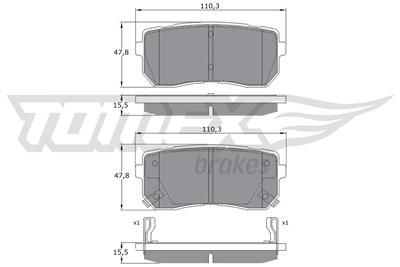 TOMEX Brakes TX 17-50 Číslo výrobce: 17-50. EAN: 5901646645349.