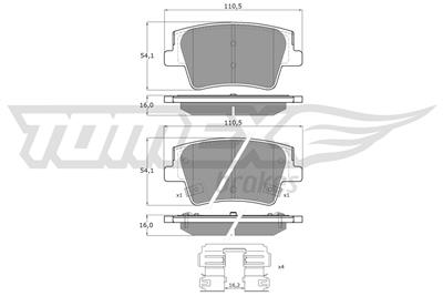 TOMEX Brakes TX 60-25 Číslo výrobce: 24000. EAN: 5901646609167.