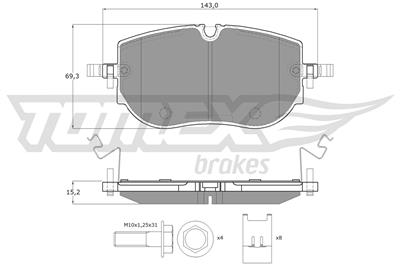 TOMEX Brakes TX 60-65 Číslo výrobce: 26416.