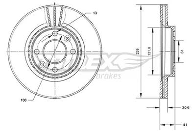 TOMEX Brakes TX 70-10 Číslo výrobce: 70-10. EAN: 5901646647176.