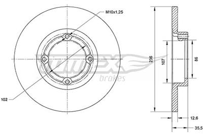 TOMEX Brakes TX 70-33 Číslo výrobce: 70-33. EAN: 5901646647404.