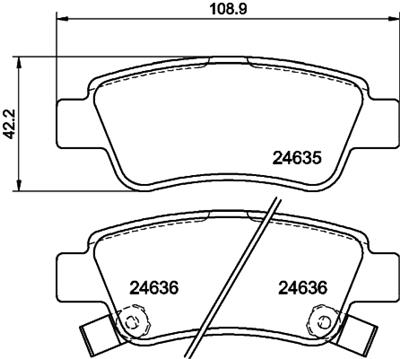 HELLA PAGID 8DB 355 013-591 Číslo výrobce: T1729. EAN: 4082300357905.