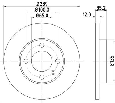 HELLA PAGID 8DD 355 100-131 Číslo výrobce: 53908PRO. EAN: 4082300364798.