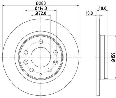 HELLA PAGID 8DD 355 110-381 Číslo výrobce: 54256PRO. EAN: 4082300375046.