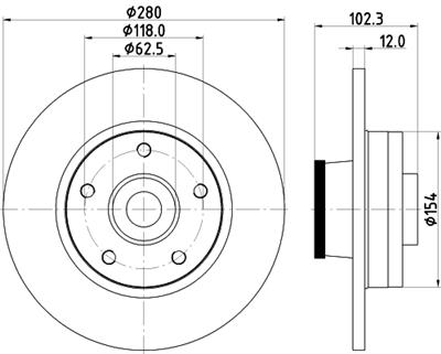 HELLA PAGID 8DD 355 123-251 Číslo výrobce: 54537PRO. EAN: 4082300602968.