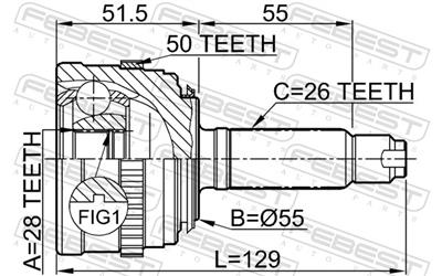 FEBEST 0310-035A50 EAN: 4056111035260.