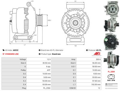 AS-PL A0222 EAN: 5901259436587.