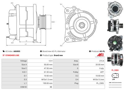 AS-PL A0690S EAN: 5902129107859.