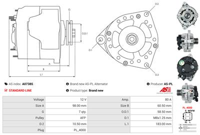 AS-PL A0738S EAN: 5902129113317.