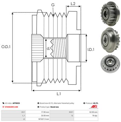 AS-PL AFP0025 EAN: 5901259408799.