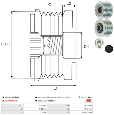 AS-PL AFP6004 EAN: 5901259408812.