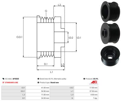 AS-PL AP3020 EAN: 5902129025504.