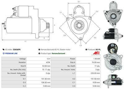 AS-PL S3026PR EAN: 5902129132257.