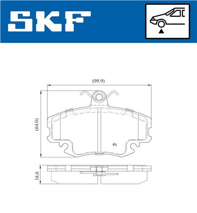SKF VKBP 80092 E Číslo výrobce: 21463. EAN: 7316581296323.